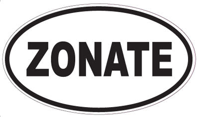 ZONATE - Oval Sticker