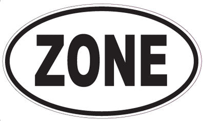 ZONE - Oval Sticker