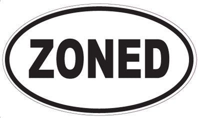 ZONED - Oval Sticker