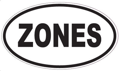 ZONES - Oval Sticker
