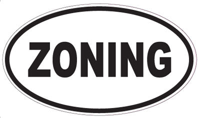 ZONING - Oval Sticker