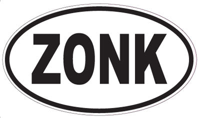 ZONK - Oval Sticker