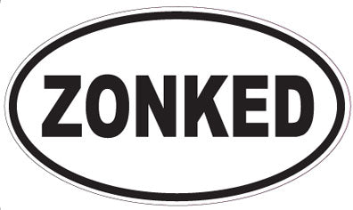 ZONKED - Oval Sticker