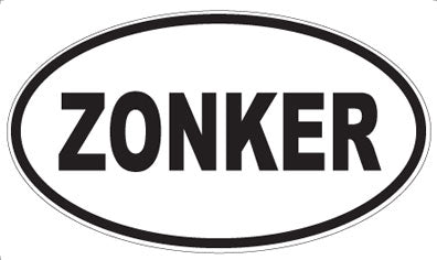 ZONKER - Oval Sticker