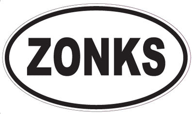 ZONKS - Oval Sticker
