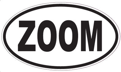 ZOOM - Oval Sticker