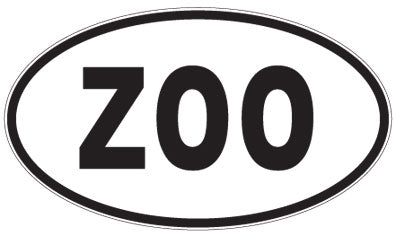 ZOO - 3 Letter Initials Oval Magnet