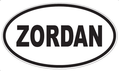 ZORDAN - Oval Sticker