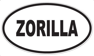 ZORILLA - Oval Magnet