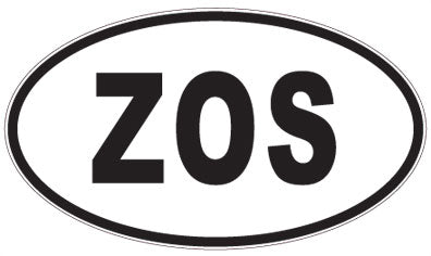 ZOS - 3 Letter Initials Oval Magnet