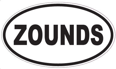 ZOUNDS - Oval Sticker
