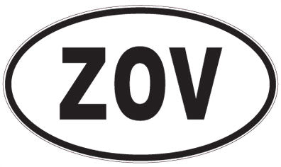 ZOV - 3 Letter Initials Oval Sticker