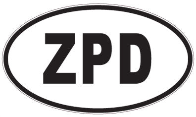 ZPD - 3 Letter Initials Oval Magnet