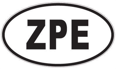 ZPE - 3 Letter Initials Oval Sticker