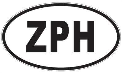 ZPH - 3 Letter Initials Oval Magnet
