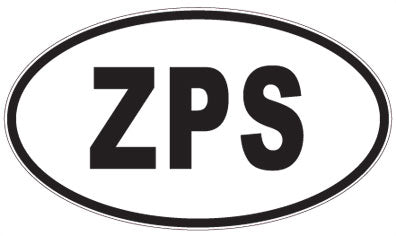 ZPS - 3 Letter Initials Oval Magnet