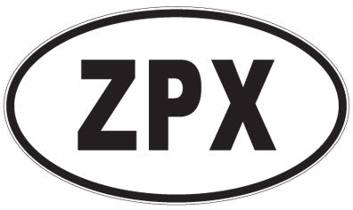 ZPX - 3 Letter Initials Oval Magnet