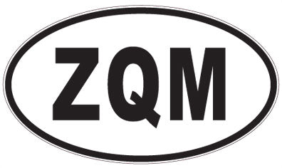 ZQM - 3 Letter Initials Oval Magnet
