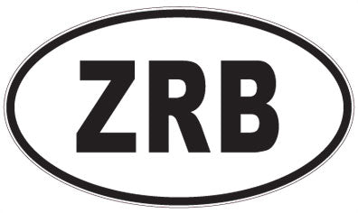 ZRB - 3 Letter Initials Oval Sticker