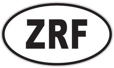 ZRF - 3 Letter Initials Oval Magnet
