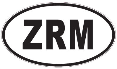 ZRM - 3 Letter Initials Oval Magnet