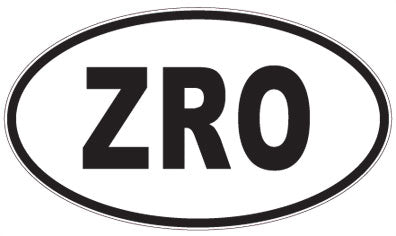 ZRO - 3 Letter Initials Oval Magnet