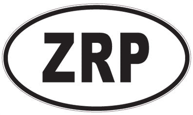 ZRP - 3 Letter Initials Oval Magnet