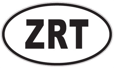 ZRT - 3 Letter Initials Oval Magnet