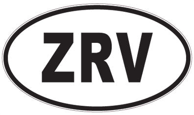 ZRV - 3 Letter Initials Oval Magnet
