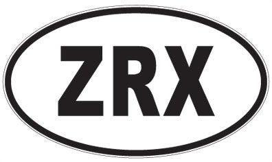 ZRX - 3 Letter Initials Oval Magnet