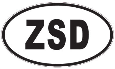 ZSD - 3 Letter Initials Oval Magnet