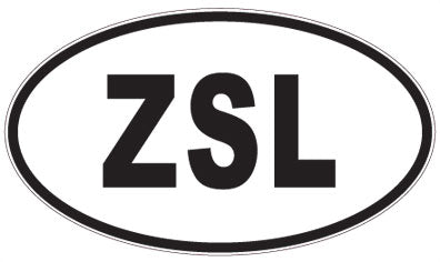 ZSL - 3 Letter Initials Oval Sticker
