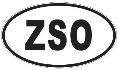 ZSO - 3 Letter Initials Oval Magnet