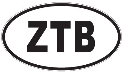 ZTB - 3 Letter Initials Oval Magnet