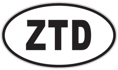 ZTD - 3 Letter Initials Oval Magnet