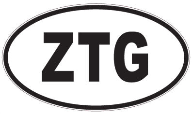 ZTG - 3 Letter Initials Oval Magnet