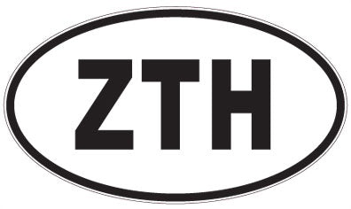 ZTH - 3 Letter Initials Oval Magnet
