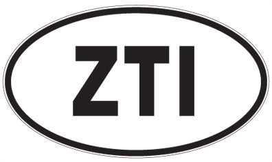 ZTI - 3 Letter Initials Oval Magnet