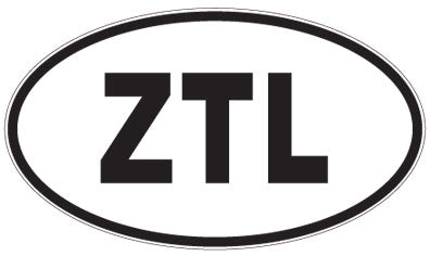 ZTL - 3 Letter Initials Oval Sticker