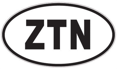 ZTN - 3 Letter Initials Oval Magnet