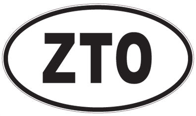 ZTO - 3 Letter Initials Oval Magnet