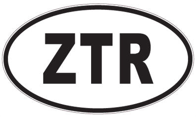 ZTR - 3 Letter Initials Oval Magnet