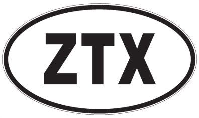 ZTX - 3 Letter Initials Oval Magnet