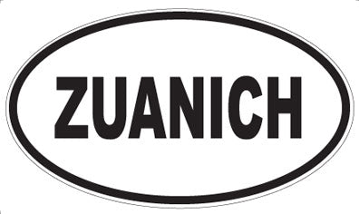 ZUANICH - Oval Sticker
