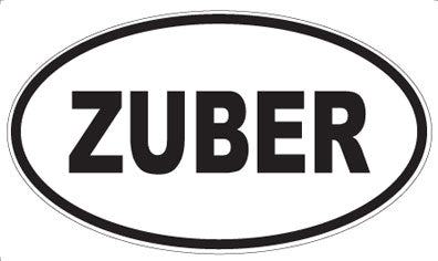 ZUBER - Oval Sticker