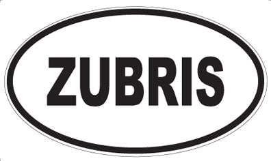 ZUBRIS - Oval Sticker
