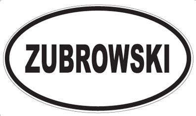 ZUBROWSKI - Oval Sticker