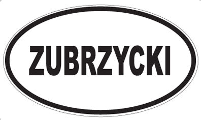 ZUBRZYCKI - Oval Sticker