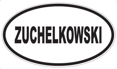 ZUCHELKOWSKI - Oval Sticker