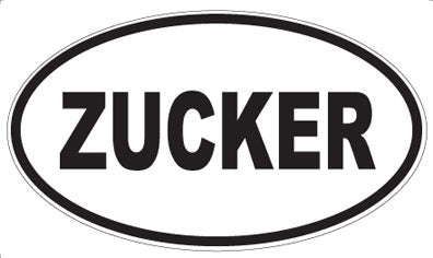 ZUCKER - Oval Sticker